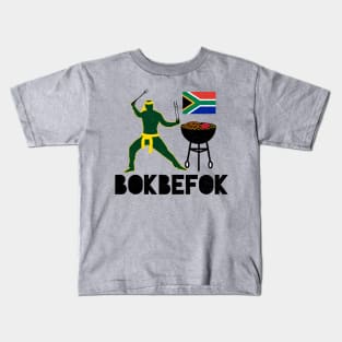 Bokbefok Braai Ninja Bok Rugby Supporter Kids T-Shirt